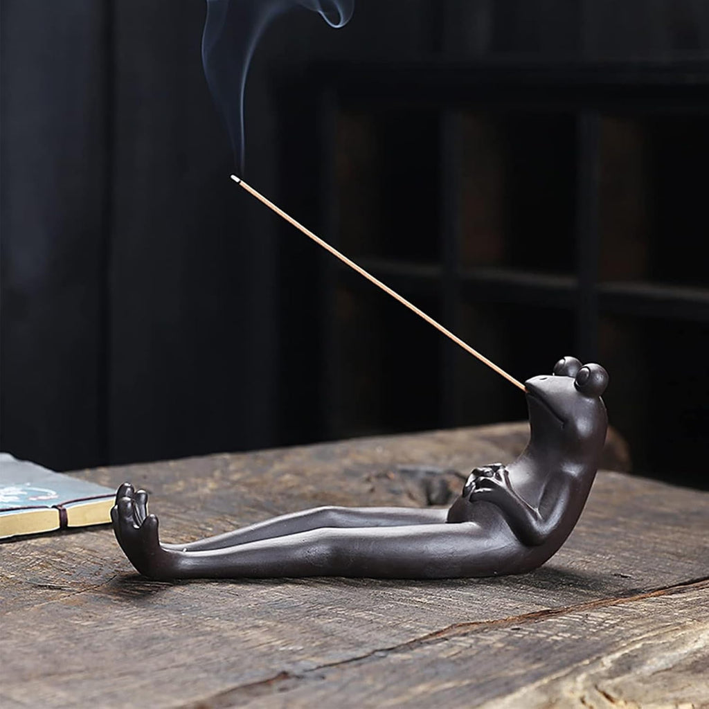Frog Incense Holder - Ceramic Incense Burner