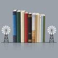 Windmill Metal Bookends, 9.45x5.91 Inch, 1 Pair