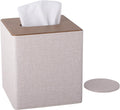Tissue Box Cover Square, Decorative PU Leather Cube Tissue Holder