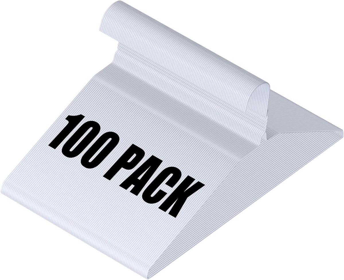 FUDESY Metal Wire Clothes Hangers 100 Pack Bulk Space Saving, 16 in, White