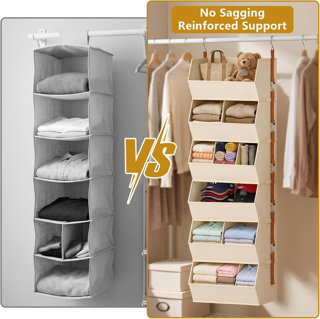 Hanging Closet Organizer Extra Large for Dorm and Bedroom