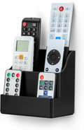 BRAINWAVZ Adhesive Remote Control Wall Mount Holder, Easy To Install, Holds upto 4 Remotes & Storage for Phones, Pens & More, Screw-In or Stick-On