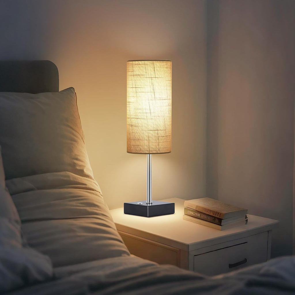 AVV Cordless Table Lamp with Dimmable, Rechargeable 3 Modes Battery Powered Bedside Lamp, Battery Operated Lamps for Night Stand, Touch Lamp for Bedroom, Living Room,15 Inch Grey 2PK