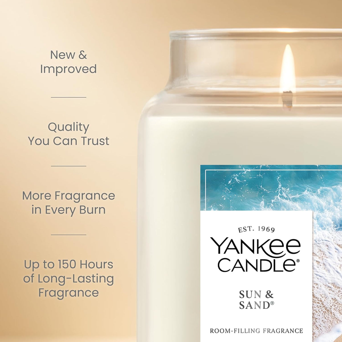 Yankee Candle Sun & Sand Scented Candle, 22oz Large Jar