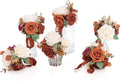 Ling's moment Terracotta 6 Pack Bridesmaid Bouquets Centerpieces 5.5"