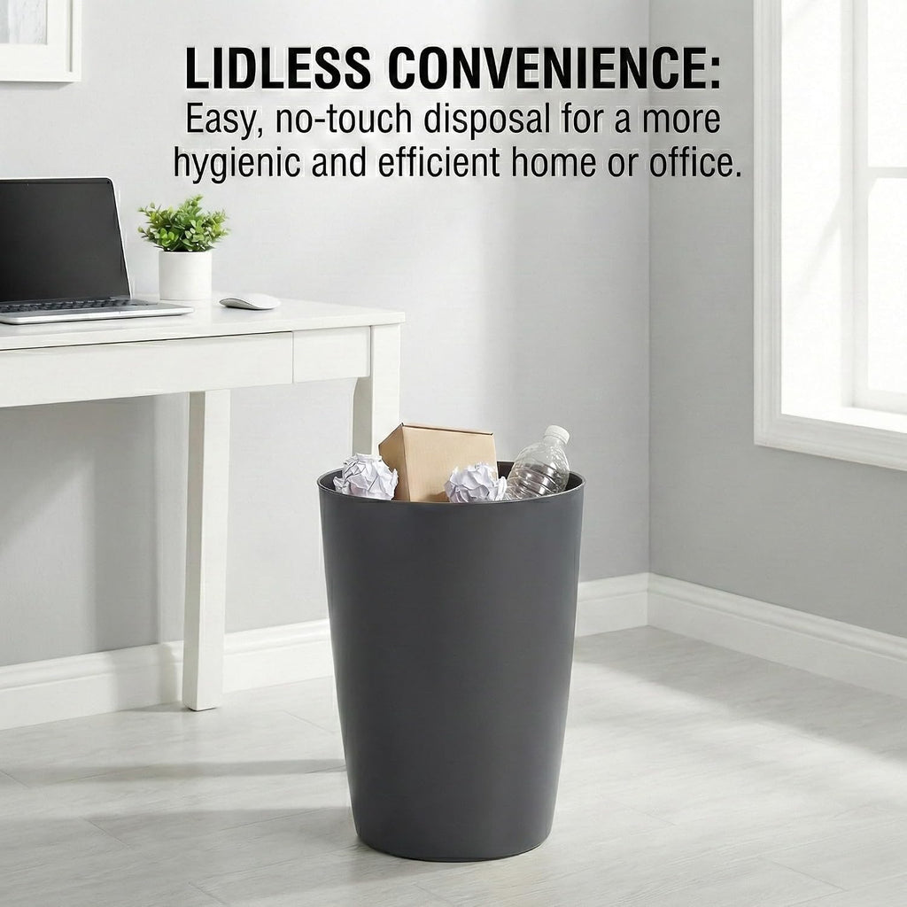 Mini Waste Basket, Durable Small Plastic Garbage Trash Can Bin (2 Pack)