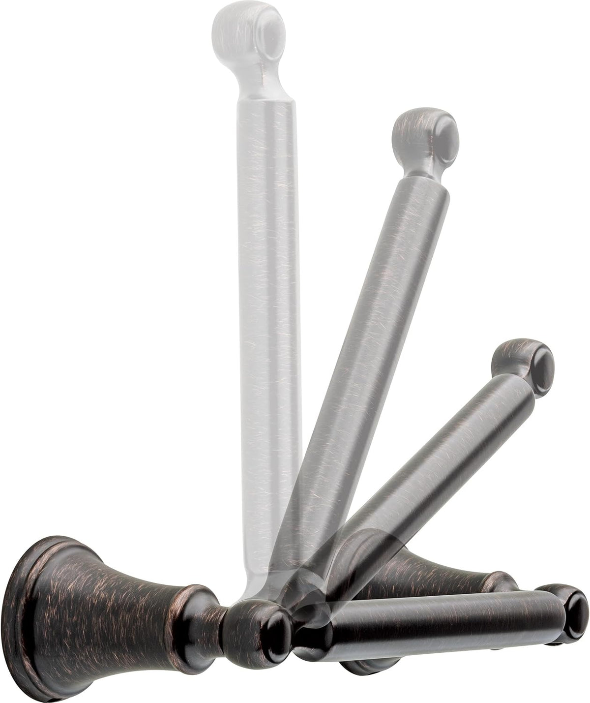Delta Woodhurst (1-Pack) Toilet Paper Holder Venetian Bronze Tissue Roll Holder for Bathroom Organization and Storage Pivoting Toilet Tissue Holder Wall Bathroom Accessories 73250-RB