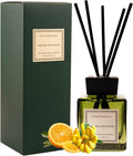 Oud & Bergamot Reed Diffuser Long-Lasting Fragrance Air Freshener Diffuser Hotel Collection Diffuser Oil 7.04 oz - Green
