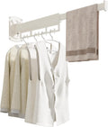 Wall Mounted Clothes Drying Racks for Small Spaces,Foldable,that Fits Suitable for Bathroom,Small Balcony,Apartment,RV,Easy to Install and Disassemble Durable (2 Sections-White)