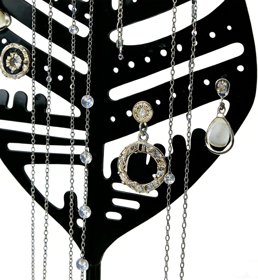 Leaf jewelry storage rack Jewelry Organizer Jewelry Stand Jewelry Holder Organizer, Necklace Organizer with Ring Tray, Sturdy Jewelry Hanger for Necklace