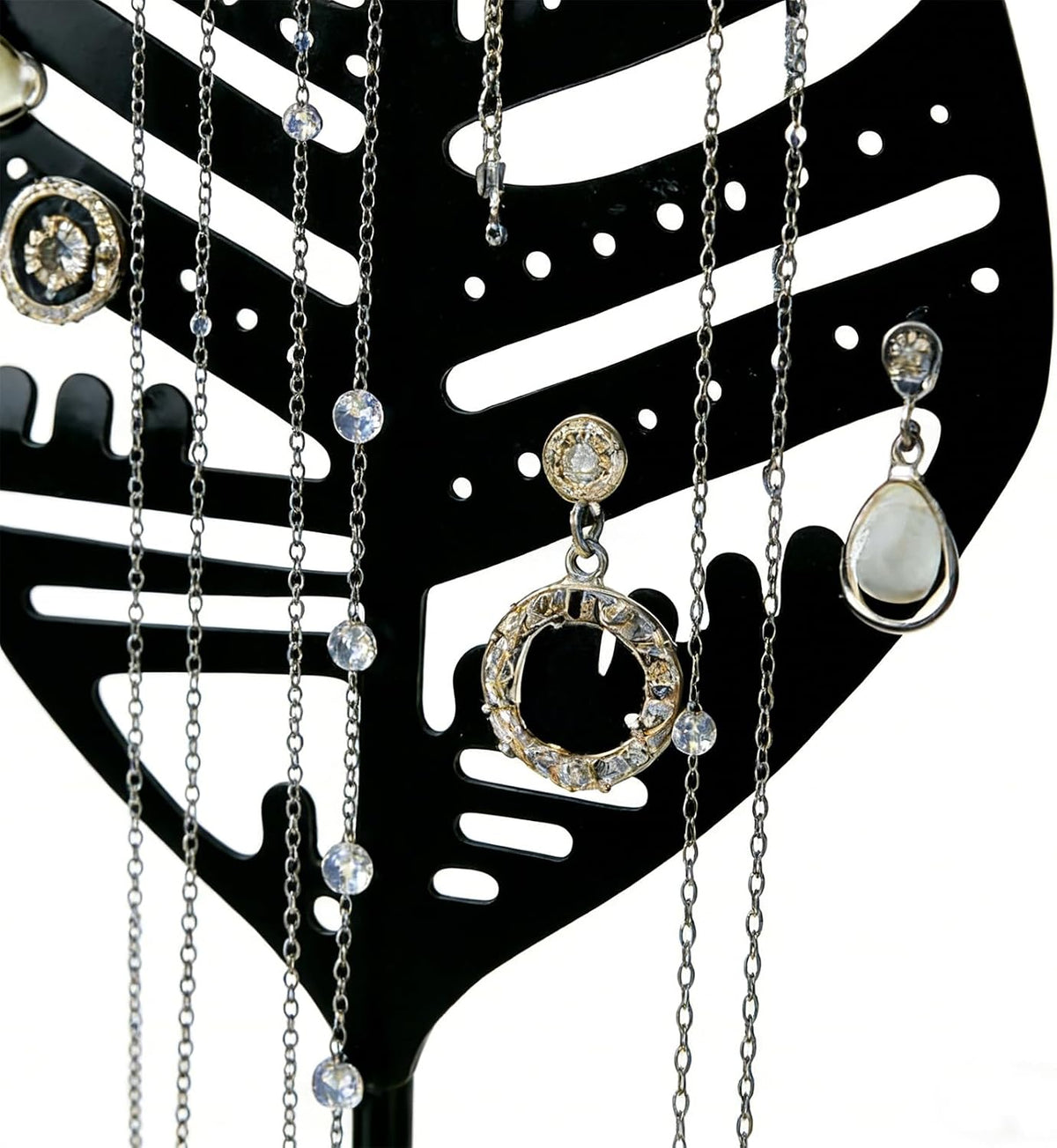 Leaf jewelry storage rack Jewelry Organizer Jewelry Stand Jewelry Holder Organizer, Necklace Organizer with Ring Tray, Sturdy Jewelry Hanger for Necklace