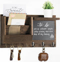 Ziivita Key Holder for Wall - Mail Holder Organizer Wall Mount with Shelf - Rustic Hanging Key Rack Hanger with Hooks Decorative for Home Letter Dog Leash Entryway Farmhouse Living Room Decor