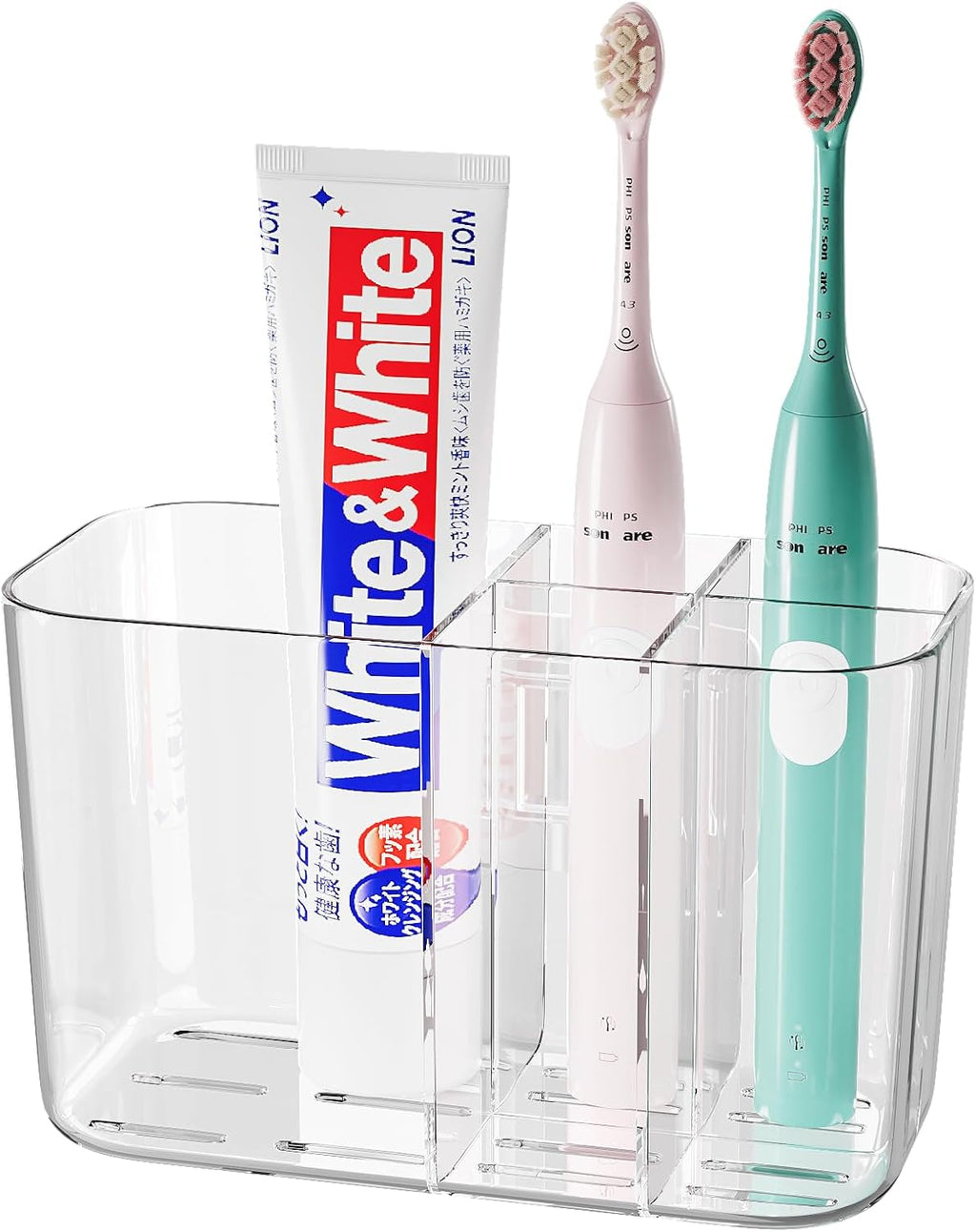 5 Slots Toothbrush Holders Wall Mounted for Bathrooms
