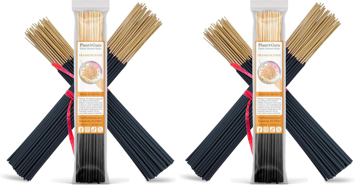 Frankincense Incense Sticks 11" - 1 Bundle 85 to 100 Sticks - Smooth and Clean Long Burn Time, 45 to 60 Minutes. (Pack of 2)