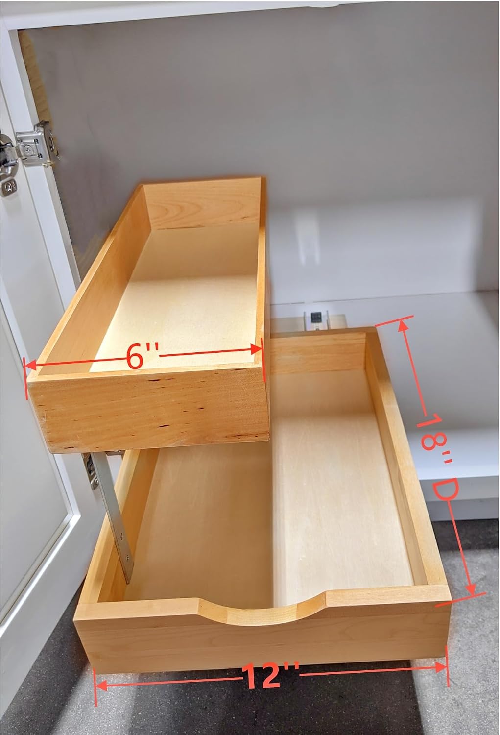 Elysian 2-Tier Pull Out Drawer Organizer, Sliding Shelf Storage for Kitchen, Bathroom, Under Sink Cabinet (12" Width)