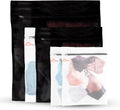 Premium Mesh Laundry Bags Set of 5: Jumbo (1 Black), Large (1 Black & 1 White) and Medium (2 White) – Elastic Gard & Rust-Proof Zipper Bags - Durable Laundry Wash Bags