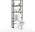 Furinno Turn-N-Tube with 3 Shelves Toilet Space Saver, Espresso/Black