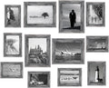 xnlkros 12 Pack Assorted Picture Frames Collage Wall Decor Gallery Frame Set - 8x10, 5x7, 4x6 Farmhouse Wood Photo Frames for Living Room Wall or Tabletop Display, Rustic Black