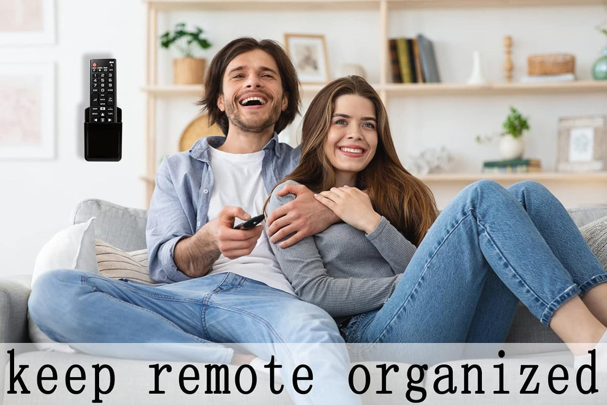 Pack of 4 Self Adhesive TV Air Conditioner Remote Control Holder Wall Mount Storage Box Organizer