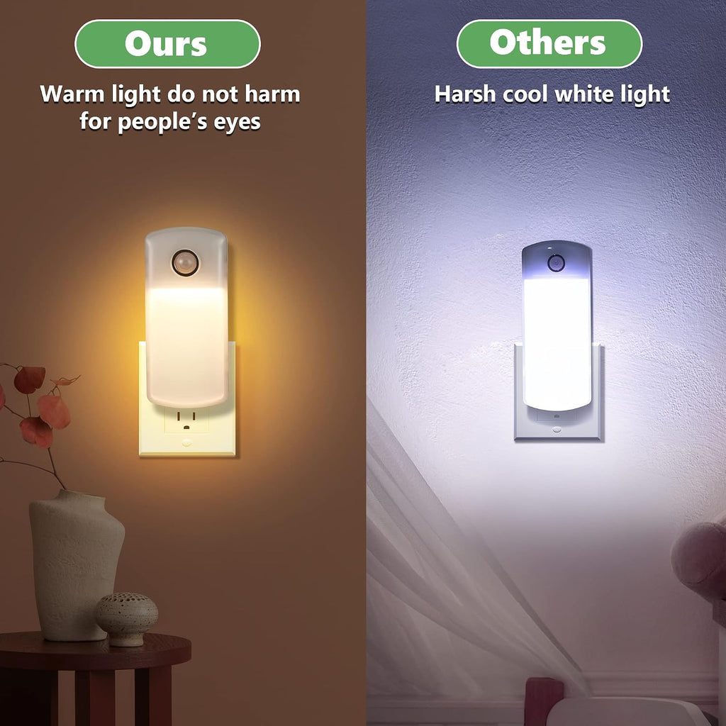 Enhon 4 Pack 4 in 1 Home Emergency Power Failure Night Lights, Warm White