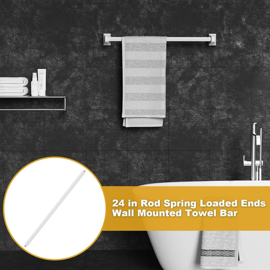 2 Pack 24 Inch Towel Bar Replacement Rod for Square Ceramic Holders