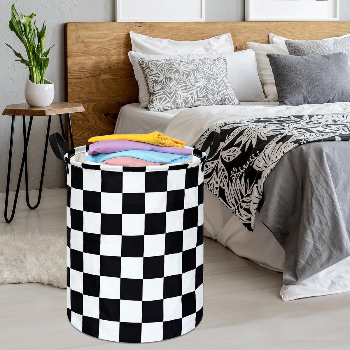 Racing Checkerboard Storage Basket for Boys Room, Foldable Laundry Hamper Organization Basket, Storage Bin, Toy Box,Gift Basket