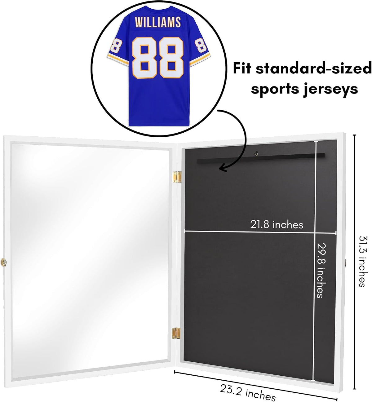 Americanflat 23x31 Jersey Display Case - White