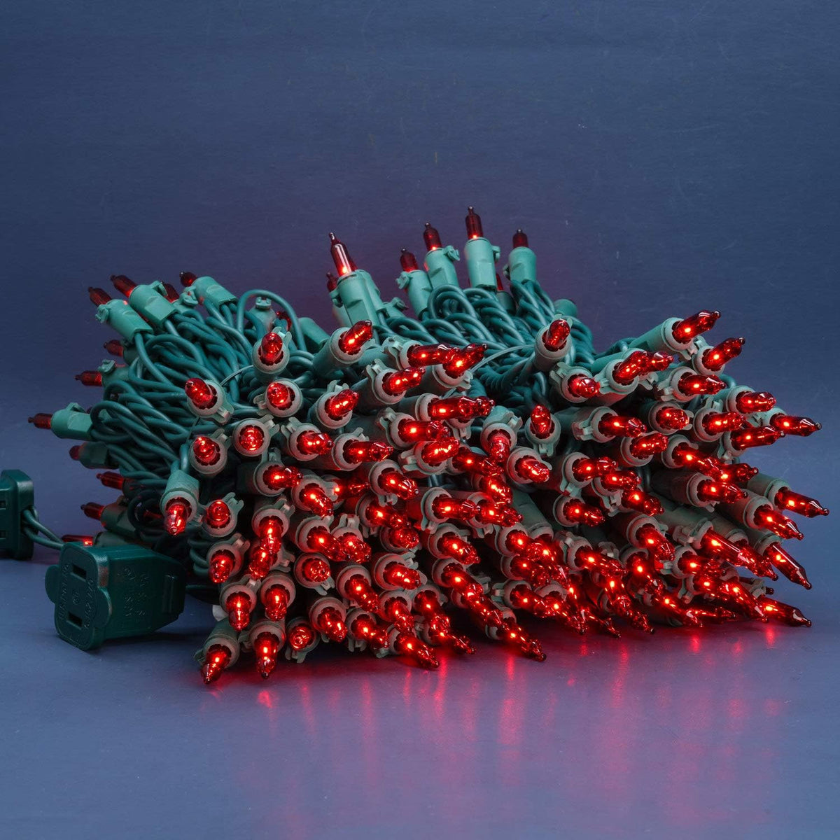 200 Red Christmas Lights, 2 Set 33 ft 100 ct Green Wire UL String Light