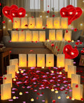 ANZOME Will You Marry Me Proposal Decorations Kit 35 Light Up Luminary Bags