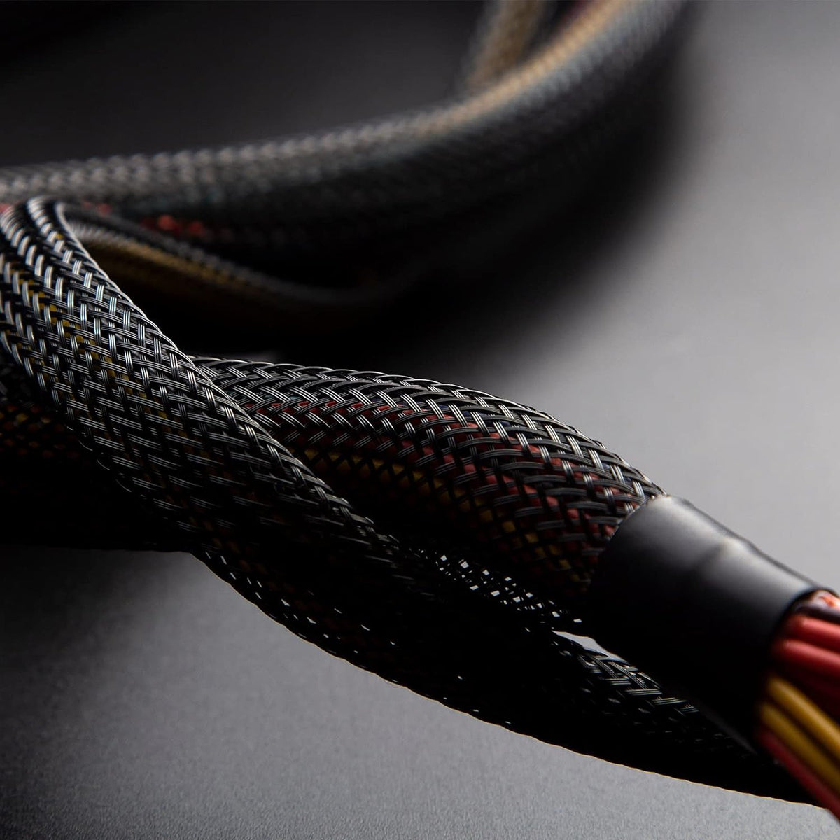 Xuniea 96ft Wire Loom Braided Cable 1/4, 3/4, 1 Inch,Black and Red