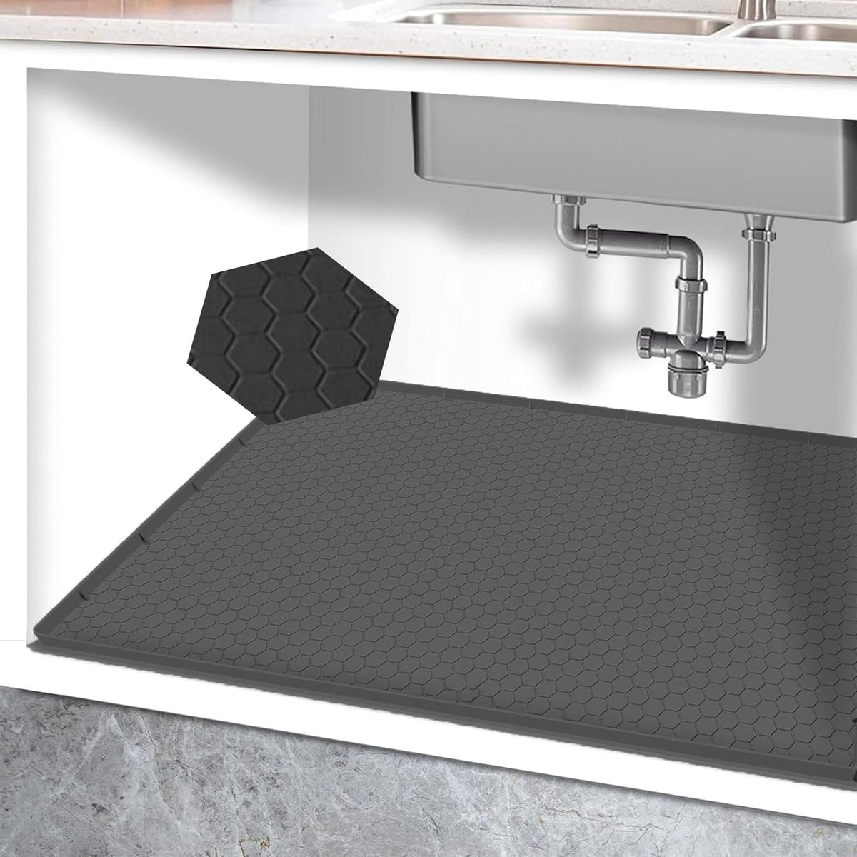 28“ x 19“ Waterproof Under Sink Mat for Bathroom,Kitchen,Pet Feeding Mat
