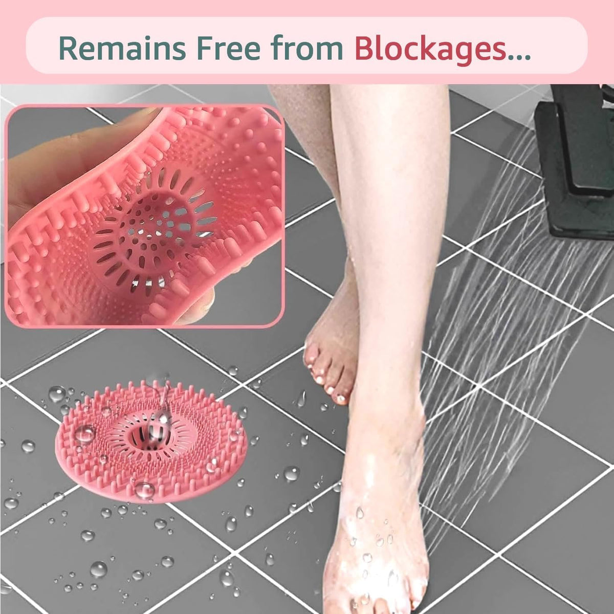 Silicone Hair Catcher for Shower Drain & Bathtub – Anti-Clog Sink Strainer