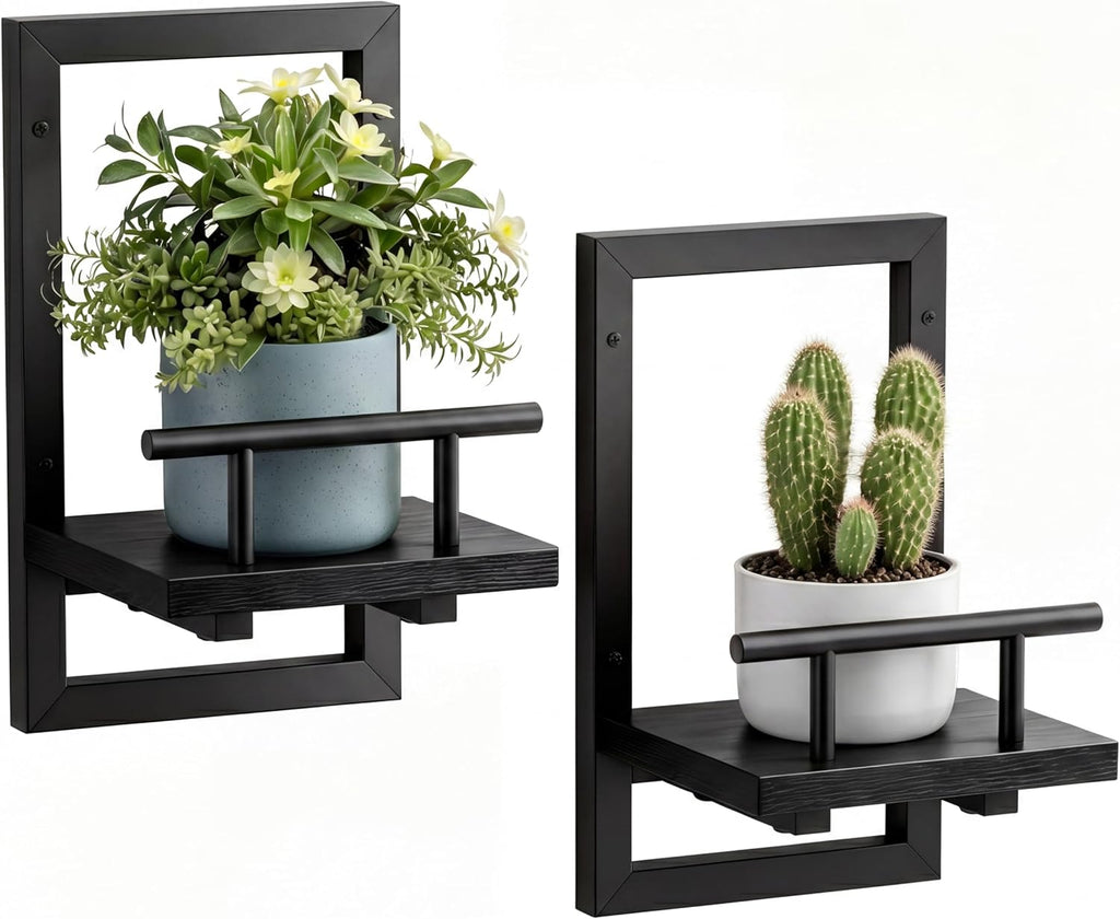 Sbosbo Floating Shelves for Wall Plant Shelf Indoor Wall Mounted Shelves