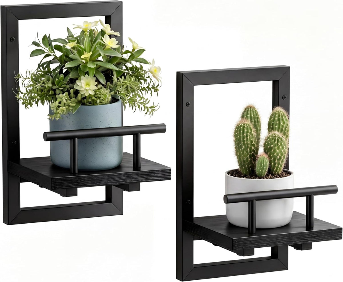 Sbosbo Floating Shelves for Wall Plant Shelf Indoor Wall Mounted Shelves
