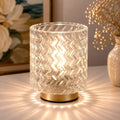 ULAROOM Battery Operated Table Lamp,Cordless Accent Mini Lamp,1 Pack Clear
