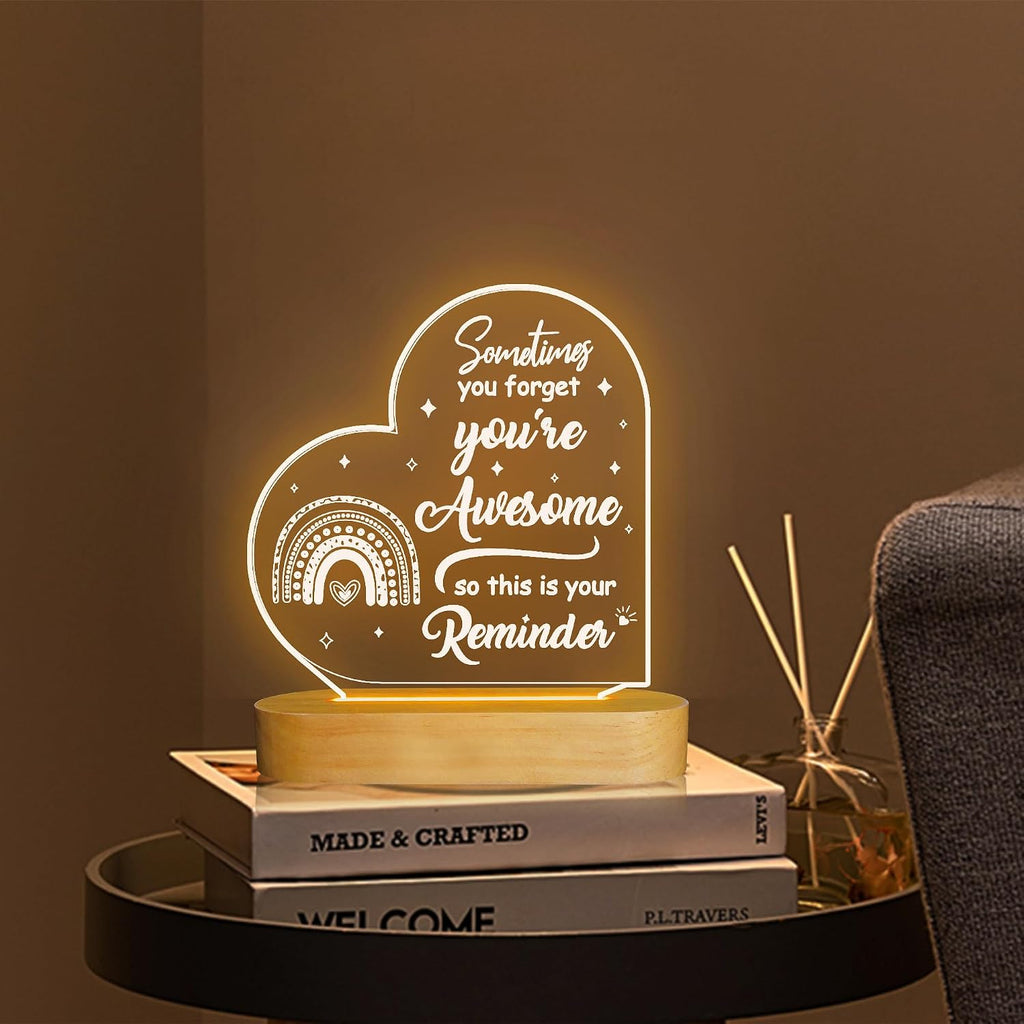 Attivolife You' re Awesome Inspirational Gift for Women, LED Night Lamp Friendship Gifts for Women - Sisterhood, Thank You Gift Galentines Day Gifts for Friends