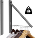 Foldable Wall Mount Drying Rack, 65lb, Space Saving Gray
