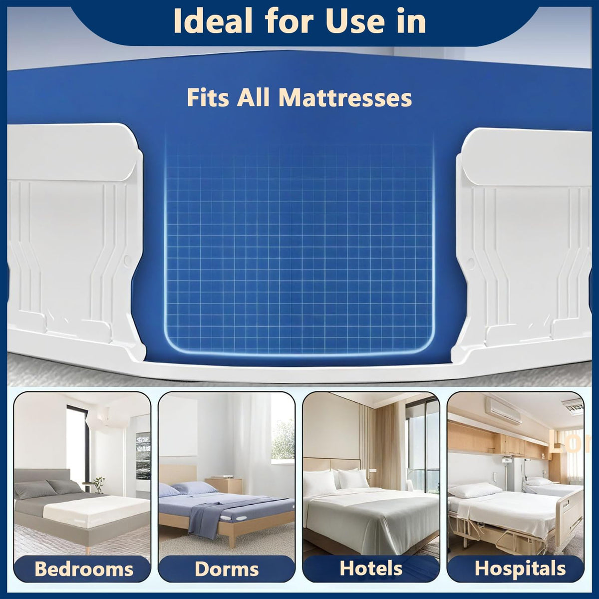 Bed Sheet Holders for Corners [4-Pack], No Mattress Lifting Fitted Sheet Clips, Upgraded Sheet Grippers Corner Locks with Wave-Clamps, Secure Fasteners Keep Bedding in Place - White