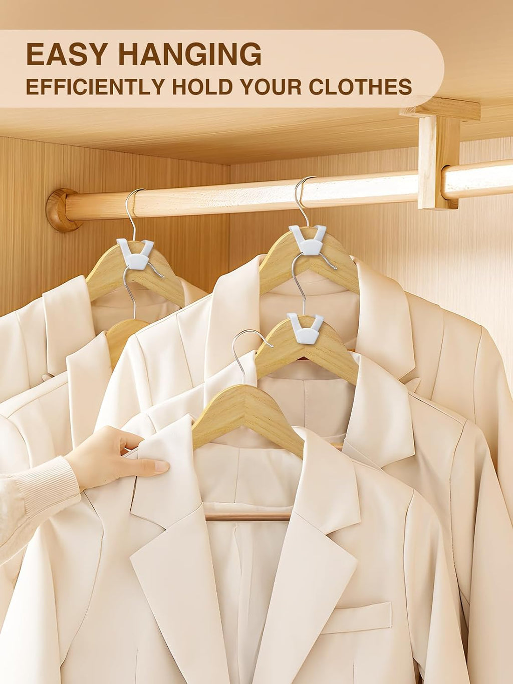 Smartor Clothes Hanger Connector Hooks 120 Pack, Hangers Space Saving
