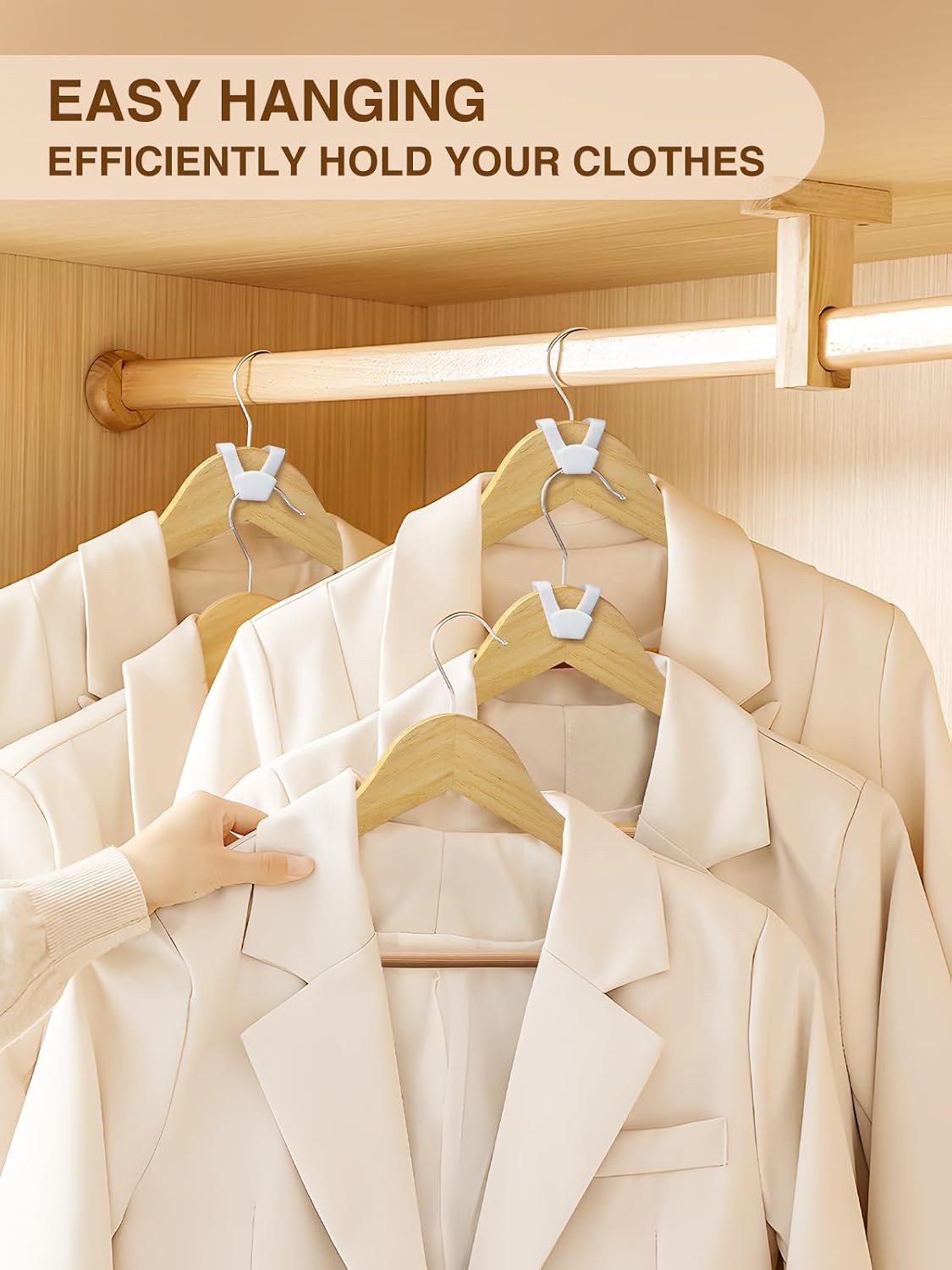 Smartor Clothes Hanger Connector Hooks 120 Pack, Hangers Space Saving