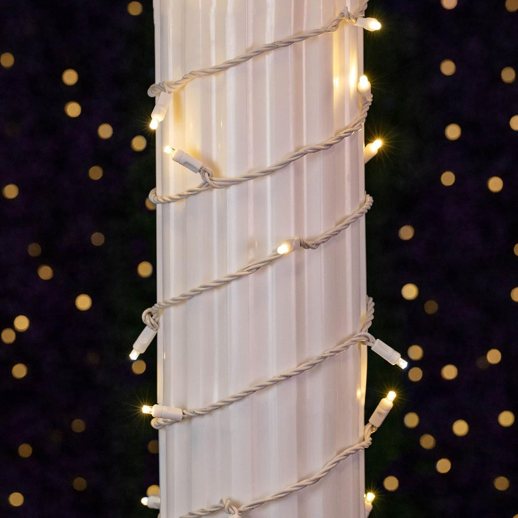 Novelty Lights 50ft Christmas String Lights, 100 Warm White LED Bulbs
