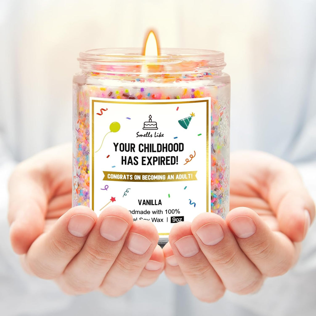 18th Birthday Gifts for Girls Boys, Happy 18th Birthday Candles, 9OZ
