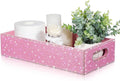 Honeydak Bathroom Basket, Pearl Toilet Tank Tray Pink Pearl