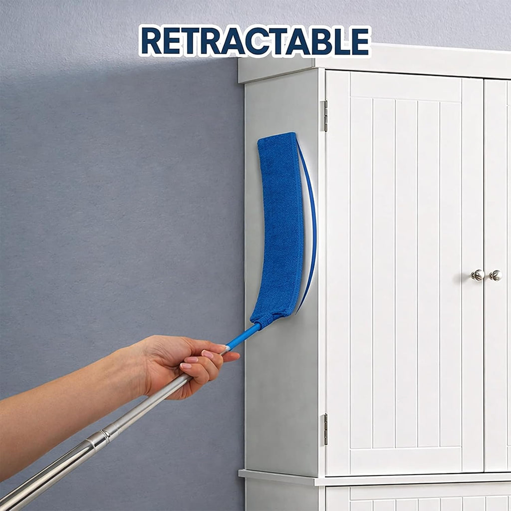 Retractable Gap Dust Cleaner with Extension Pole & 3 Microfiber Cloths