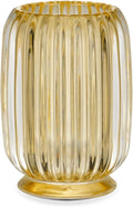 VanEnjoy Clear Yellow Toothbrush Cup Glass Toothbrush Holder for Bathroom, Unique Toothbrush Holder