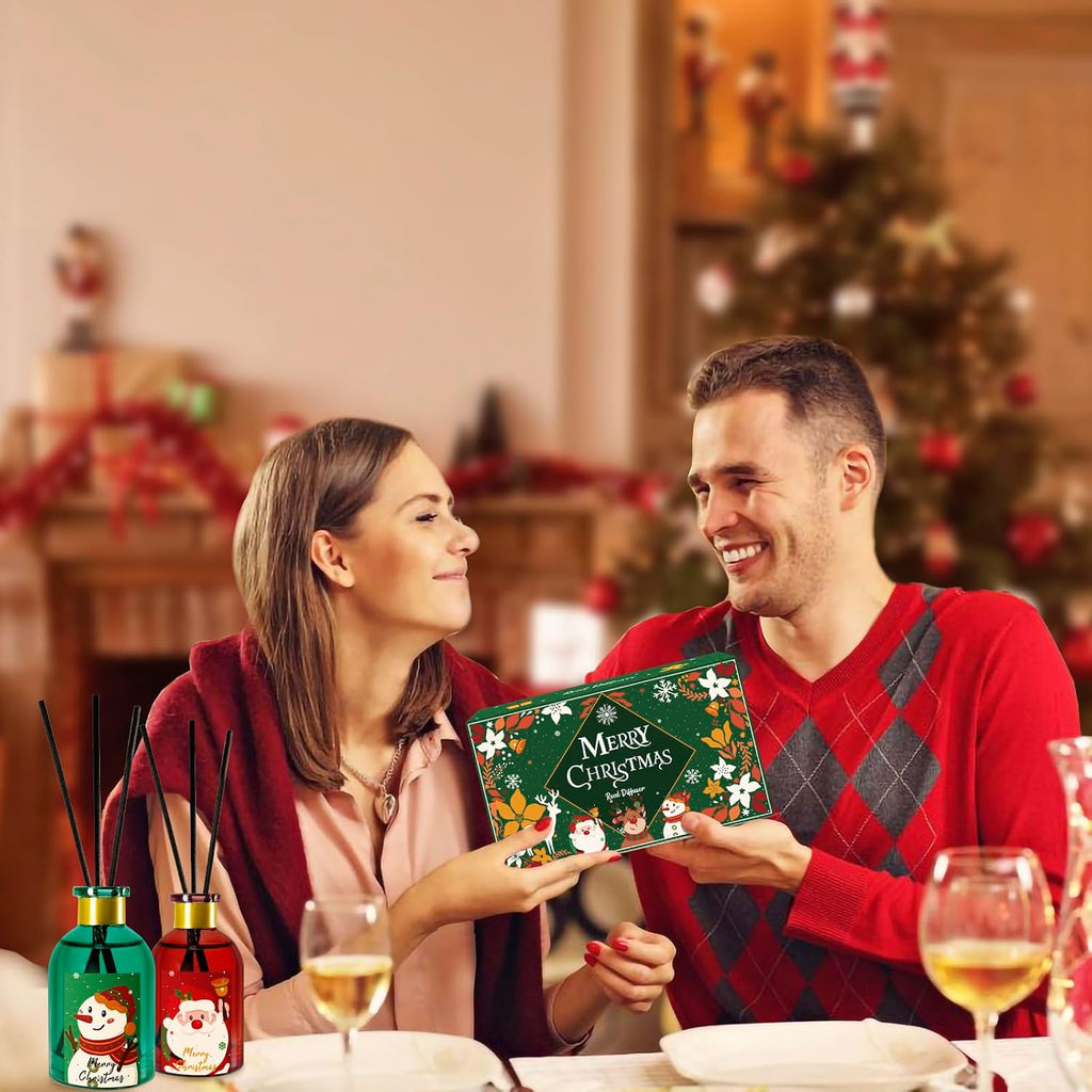 SCENTORINI Christmas Reed Diffuser Set with 18 Reed Sticks (5.3 Fl.oz)