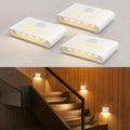 WOBSION Rechargeable Motion Sensor Stair Lights, Stick-On Wall Light