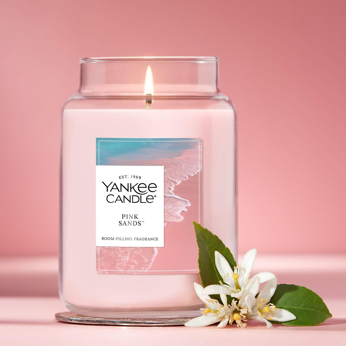 Yankee Candle Pink Sands Scented Candle, 22oz Large Jar with up to 150 Hour Burn Time, Giftable, Birthdays (Pack of 4)