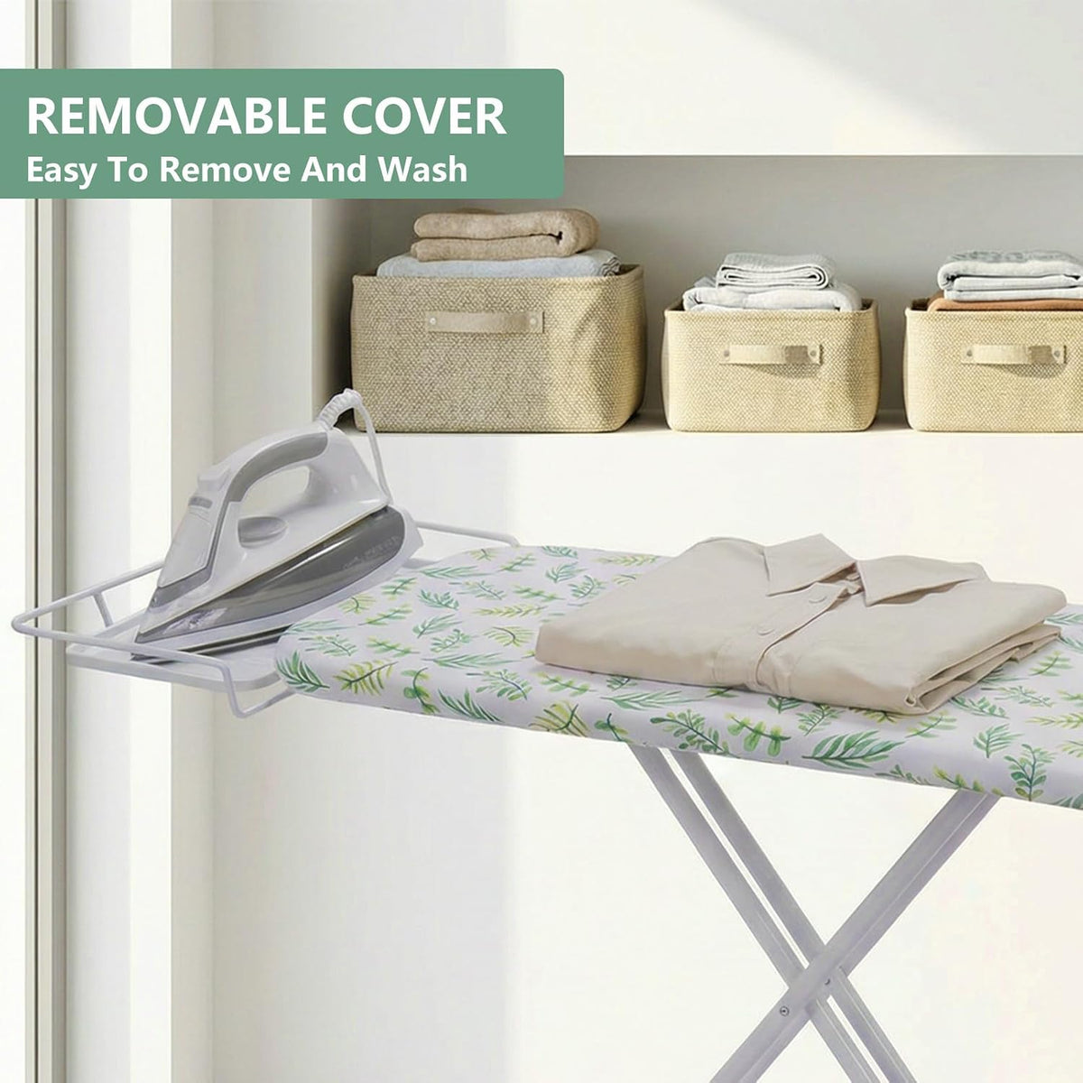 SheeChung Ironing Board 13"x43",Full Size Iron Board with Rest,Adjustable