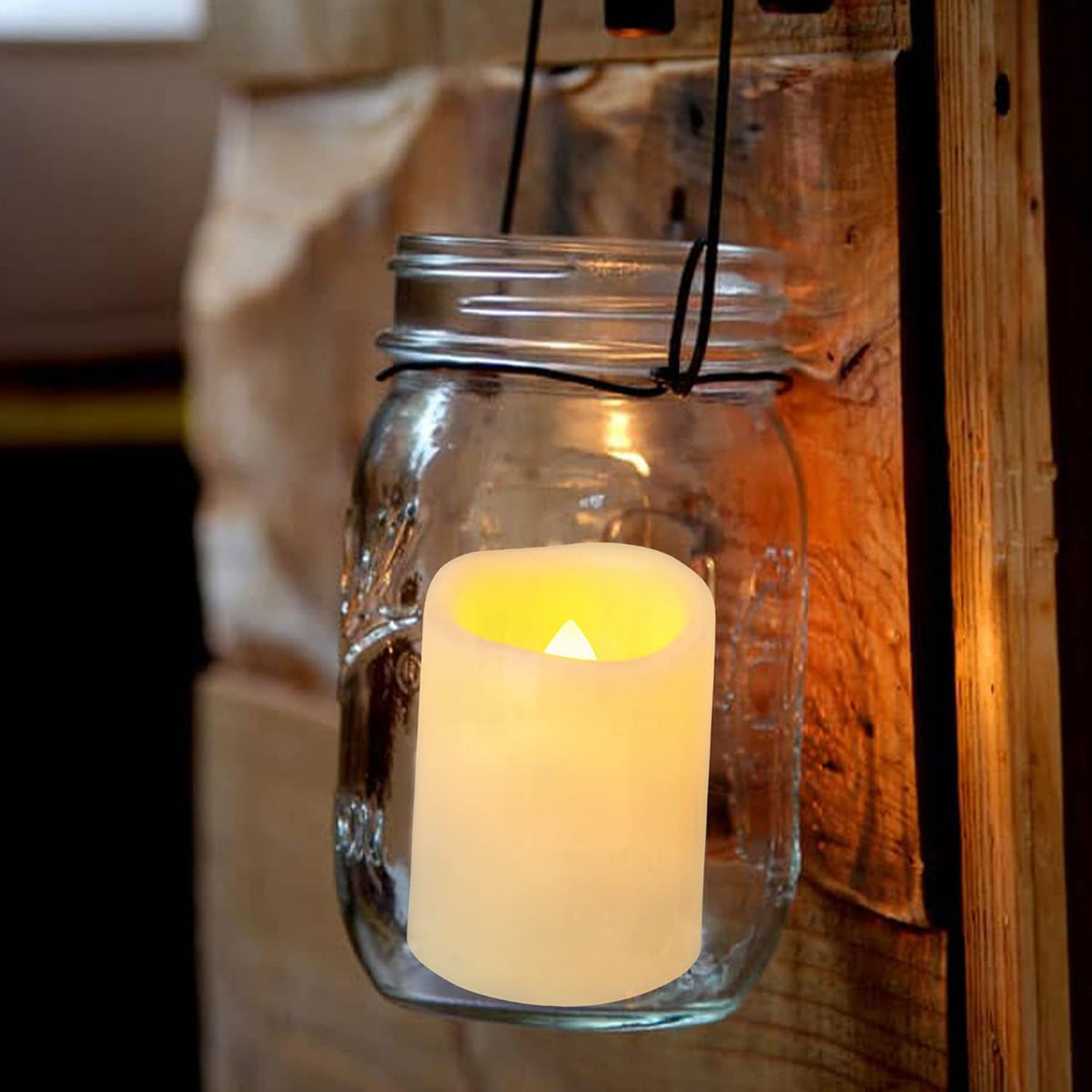 48 Pack 1.5" x 2" Battery Operated Votive Candles, Flameless LED Votive Tea Light Candles Flickering, Electric Powered Outdoor Flicker Candles Bulk for Holiday Wedding Halloween Home Decorations